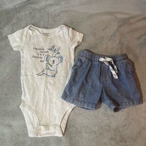 Carter's Gray and Blue Koala Bodysuit Set